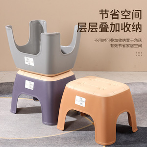 Wholesale household daily-use children's stools, small stools, small <b>benches</b>, bathroom non-slip shoe changing stools, - Product Image 1