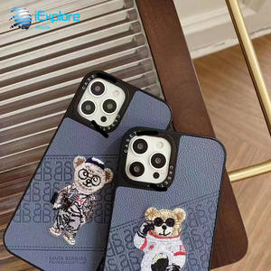 IExplore fabricante PC TPU 2 en 1 bordado personalizado diseño oso funda de teléfono de cuero para iPhone 16 <span class=keywords><strong>Pro</strong></span> <span class=keywords><strong>Max</strong></span> <span class=keywords><strong>Huawei</strong></span> <span class=keywords><strong>P50</strong></span> <span class=keywords><strong>Pro</strong></span> - Product Image 3