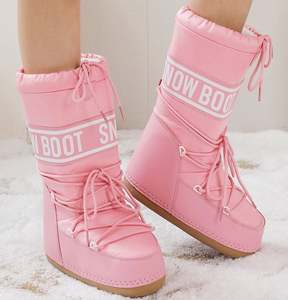 Botas de Nieve de Invierno 2026 para Distribución Transfronteriza, Botas de Nieve Cálidas de Caña Alta con Suela Gruesa, Unisex, Punta Redonda, Ligeras, de Tela - Product Image 5