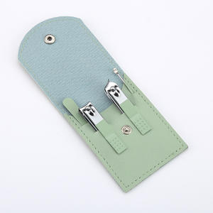 ชุดกรรไกรตัดเล็บ4ชิ้นชุดกรรไกรตัดเล็บชุดทำเล็บเท้าและแต่งเล็บพร้อมที่ทำความสะอาดหูกระเป๋าหนัง PU - Product Image 5