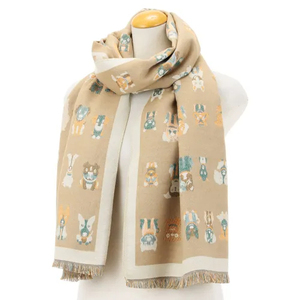Écharpe en polyester personnalisée avec un imprimé mignon, automne et hiver, quatre saisons, châle décontracté unisexe, accessoires d'hiver, cadeaux - Product Image 5