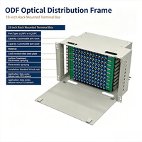 Coffret de distribution fibre optique ODF 192 ports LC Duplex, montable en rack 19 pouces, en acier froid haute densité pour centre de données FTTH