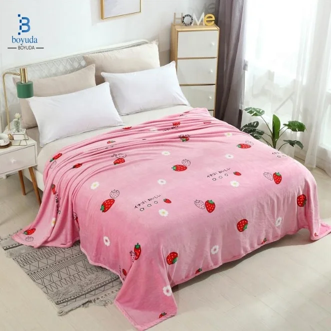 Супер мягкое одеяло из кораллового флиса с принтом в современном стиле