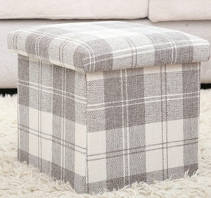 Repose-pieds ottoman confortable avec rangement, boîte à jouets pliable polyvalente et robuste avec couvercle - Product Image 1