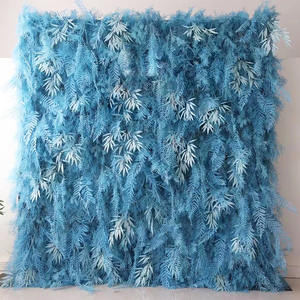L13 Fond d'écran de mariage bohème floral 5D Roll Up Misty Smog Flowerwall Panel Artificial Pampas Grass Flower Wall Backdrop for Decor - Product Image 5