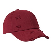 Gorra de Béisbol de 6 Paneles 100% Algodón con Efecto Desgastado, Logotipo Personalizado Bordado, Estilo Pastoral de Moda Primavera/Verano, Gorra Versátil