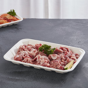 Biodegradable Pulp Mould Fruit Meat Sushi Vegetables Food Serving Sugarcane Bagasse Tray