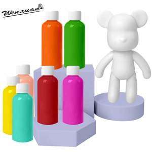 60ml DIY fluido oso pintura figura oso pintura para niños verter pintura fluido arte líquido pigmento Color acrílico pinturas lienzo - Product Image 1