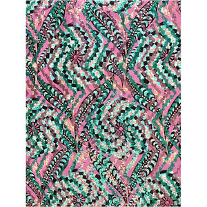 Africain Real Wax Prints Tissu Gold Sequin Brode Wax Cotton Fabric - Product Image 4