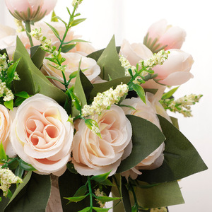 ดอกไม้ประดิษฐ์คุณภาพโรแมนติกช่อดอกไม้สำหรับเจ้าสาวในงานแต่งงาน - Product Image 2