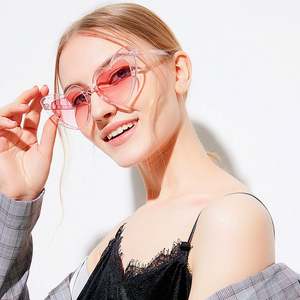 Lunettes de soleil œil de chat roses mignonnes et sexy pour femme, protection UV400, en forme de cœur, pour femme, vente en gros - Product Image 2