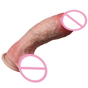 Hot Adult Silicone Realistic Big <b>Dildo</b> Soft Double Layer with Skin Feel Suction Cup Dick Masturbator for Men Women Anal Sex Toys - Product Image 2