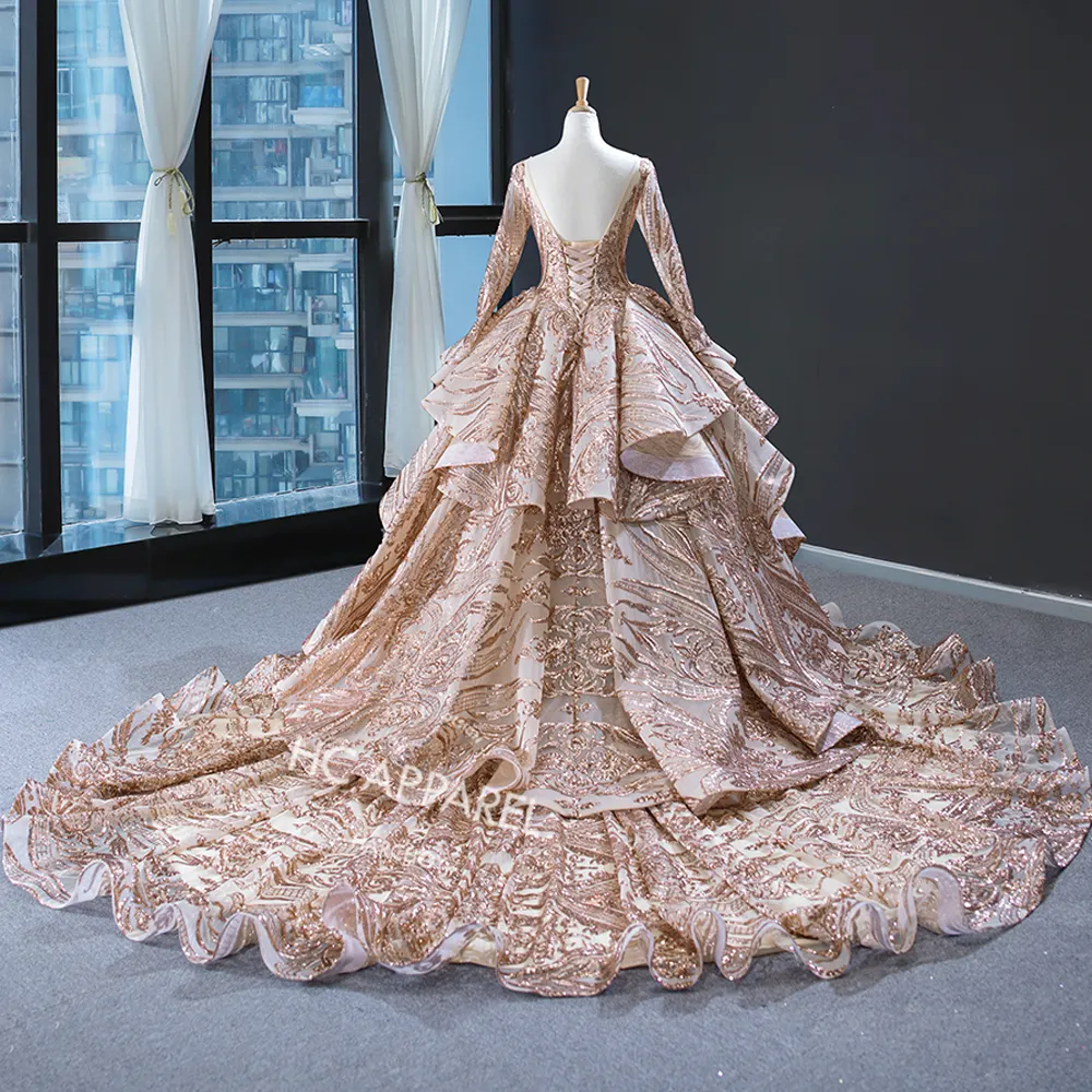 Euro American Light Wedding Dress 2022 New Bridal Temperament Large Hepburn Series Super Fairy Dream Sky Long Trailing Deep