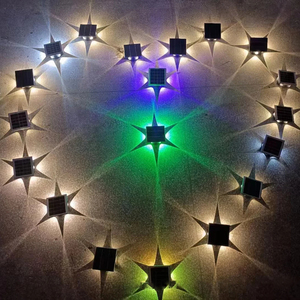 Nouvelle lampe murale solaire IP65, lumière LED chaude extérieure, luminescence à 360 degrés, balcon, cour, jardin, lumière de projection décorative - Product Image 3