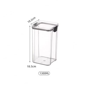 Kín thực phẩm lưu trữ container chum Set Stackable khô tổ chức nhựa rõ ràng nhà bếp PP thực phẩm lưu trữ Box với nắp - Product Image 2