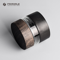 Pot à crème biodégradables Unique en verre, Unique, noir, ambre, en bois, bambou, ml