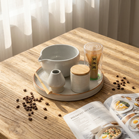 Nouvel ensemble de fouets à matcha 5, 6 ou 7 pièces – Kit de matcha en céramique premium avec fouet, bol, tamis, porte-tasse, cuillère en bambou et outils à thé
