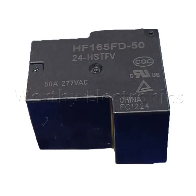 Electronic component power relay 12V/24VDC 50A 4PIN DIP HF165FD-50/24-HSTFV relay module