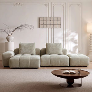 Canapé <span class=keywords><strong>cloud</strong></span> à assise large de style crème, villa moderne, canapé en forme de L pour la maison, élégant, haut de gamme, designer, tissu doux, ensemble de canapé en forme de L - Product Image 6