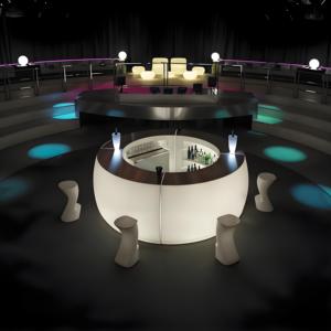 Commerciële Led Party Bar Tafel Gloeien Kleurrijke Plastic Meubels Voor <span class=keywords><strong>Outdoor</strong></span> Huis Keuken Tuin Hotel Supermarkt Gebruik