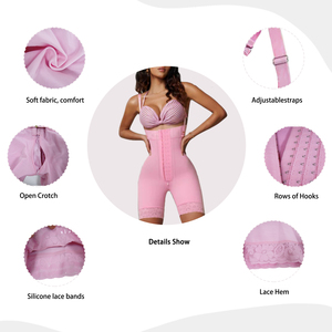 Fagas colombianas para mujer, Body levantador de glúteos, ropa moldeadora BBL, faja moldeadora de cuerpo colombiana con correas de brazo ajustables - Product Image 3