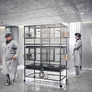 Grande Successo 2025 Gabbia Voliera di Lusso Nera a 6 Sezioni per Allevamento Uccelli e Pappagallini con Supporto Rimovibile e Semi - Product Image 2