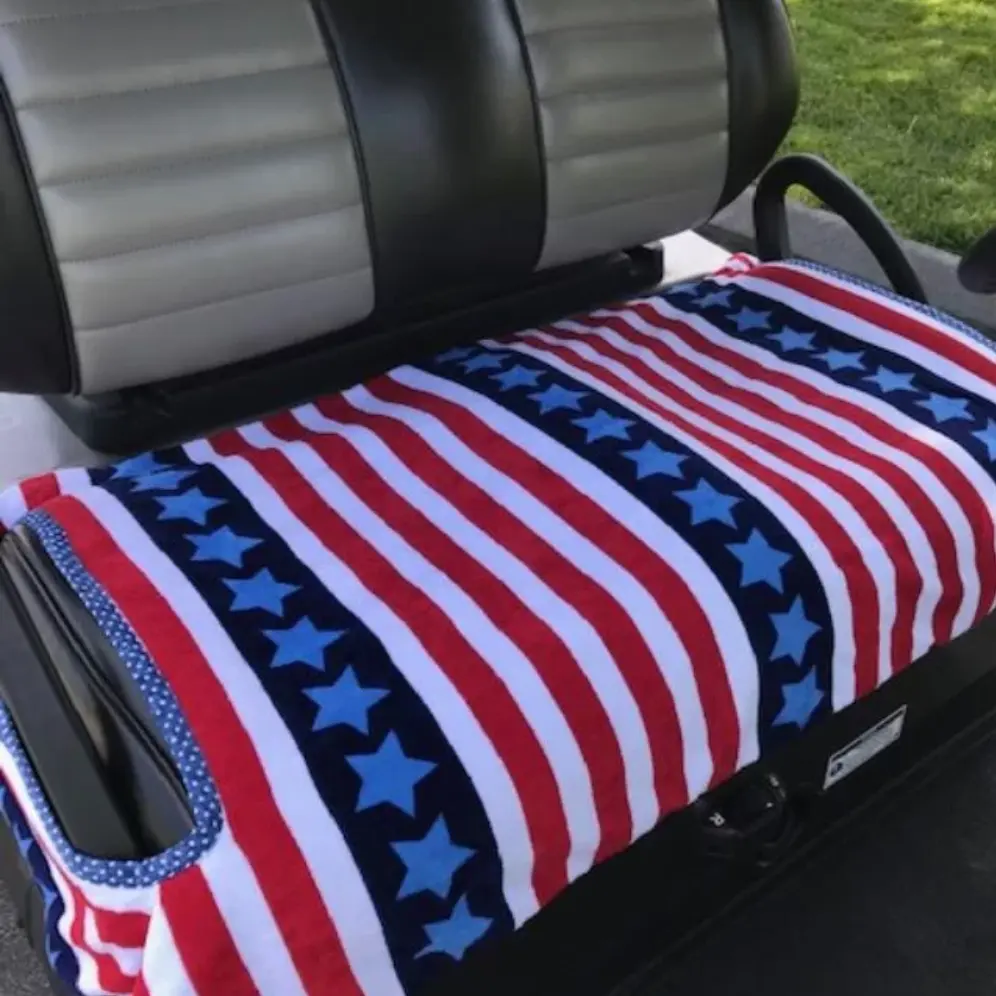 Cubierta de asiento de carrito de golf, suministro personalizado, venta al por mayor