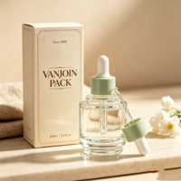 Nouveaux produits, flacon compte-gouttes en verre de forme unique de 30 ml, 50 ml, 100 ml, flacon de sérum, emballage cosmétique pour huile, soin de la peau, avec emballage en boîte