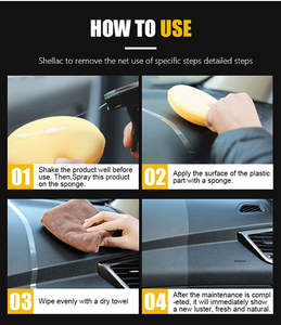 Agent de protection pour pièces automobiles en plastique et caoutchouc OEM ODM, restaure l'éclat et offre une nouvelle protection antioxydante, bon parfum, effet rapide - Product Image 4