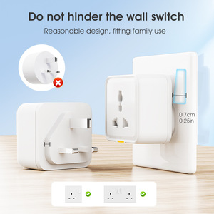 Enchufe Inteligente WiFi Tuya Universal de 16A AC110V250V con Protección Contra Sobrecargas, V0 Retardante de Llama, PCABS - Product Image 2
