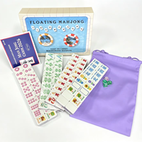 Ensemble de Mahjong flottant, Tapis de Mahjong flottant, Tuiles flottantes, 4 dés, Carte d'instructions, Table flottante en mousse EVA pour fête au bord de la piscine