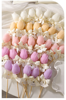 Lilin Aroma Mawar Hari Valentine, Lilin Tanpa Asap Hari Ibu, Buket Hadiah Ulang Tahun, Lilin Bunga Tongkat Bambu
