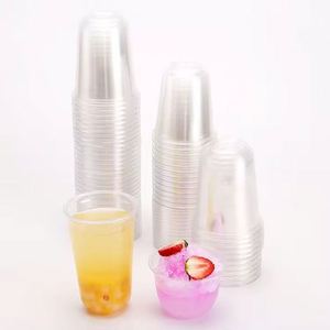 Vasos Desechables Modernos de Plástico PET en Forma de U de 89 mm y 12 oz para Helado, Café Frío, Agua Mineral, Jugo, Vasos Transparentes de Alta Calidad con Tapas - Product Image 4