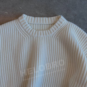 Custom Winter Wear Fashion Hochwertiger Strick pullover mit Rundhals ausschnitt Langarm-Strickwaren Heavy Loose Custom Knitted <span class=keywords><strong>Sweater</strong></span> - Product Image 6