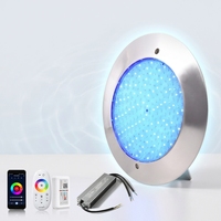 Lampes LED subaquatiques pour piscine, 12V, étanches IP68, contrôlables par application Tuya Smart, en acier inoxydable, rempli de résine