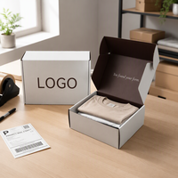 Boîte d'expédition en carton ondulé écologique pour e-commerce avec impression couleur et gaufrage pour marque de vêtements, logo personnalisé, délai de livraison rapide
