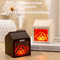 Diffuseur d'huiles essentielles, humidificateur ultrasonique, pulvérisateur de flamme, capacité de 200 ml, faible bruit 35 dB, veilleuse pour table d'hôtel