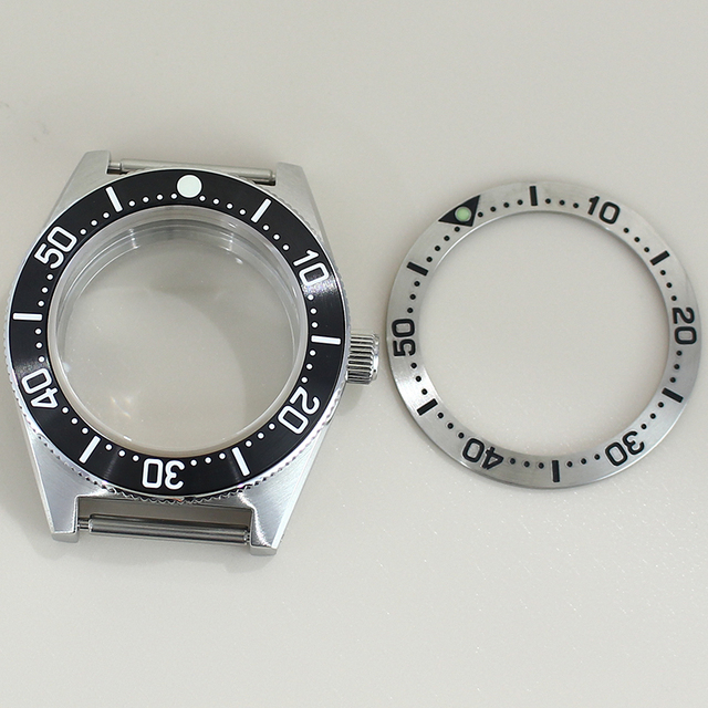 OEM 40.5mm Stainless Steel Diver Watch Case 20Bar Sapphire Crystal for Seiko NH34 NH35/36/38 Movement Brushed Finish Mod Parts