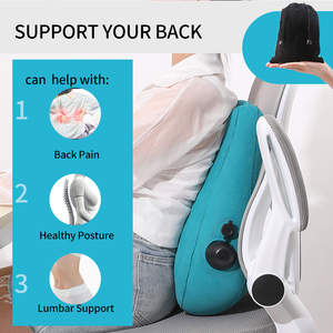 Gối tựa lưng hơi bơm hơi giảm đau thần kinh tọa, gối hỗ trợ thắt lưng, gối nghỉ ngơi, tựa đầu đi phượt, dùng cho ô tô, văn phòng - Product Image 4