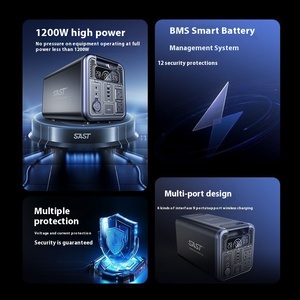 Batterie portable 800W, prise EU 220V, grande capacité, alimentation extérieure, onduleur à onde sinusoïdale pure MPPT pour la maison, le camping et les situations d'urgence - Product Image 5