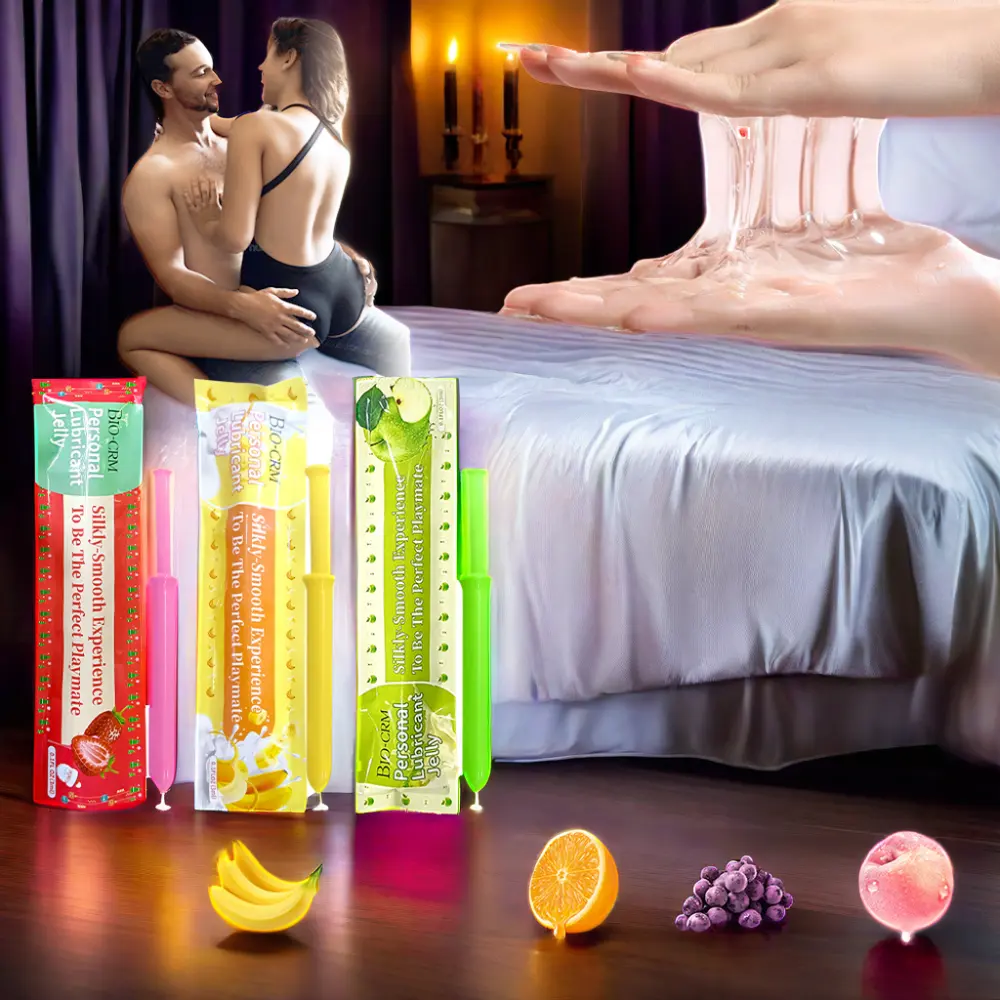 6 flavor Herbal OEM Adult Sex Products Passion Fruit Flavor sex Jelly Water Based Sex Lubricant for intimate time in stock