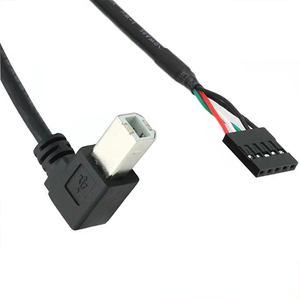 Cable USB 2.0 Tipo B Macho a Hembra en Ángulo Recto Izquierdo para Placa Base, Cable Dupont de 5 Pines - Product Image 2