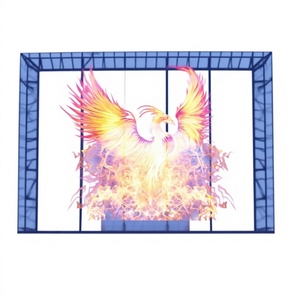 Transparent LED <b>Display</b> Cabinet Outdoor <b>Wall</b> Mount High Brightness 7000 cd IP65 Waterproof Sunlight Readable - Product Image 6