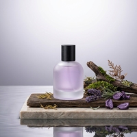Botol Parfum Kaca Buram Silinder Retro Tutup Kayu Tutup Logam Botol Kosong Isi Ulang Berbagai Ukuran