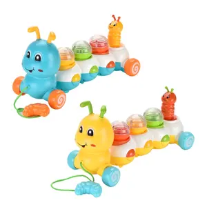 Pädagogisches Babys pielzeug Elektrisches Gehen Tier Insekt Pull Line Spielzeug für Kleinkinder mit Licht