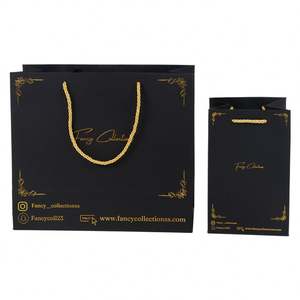 Sacs en papier carton blanc écologiques de luxe pour l'emballage d'achats, avec poignée, impression de logo personnalisée, vente en gros - Product Image 2