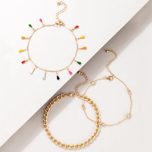 HOVANCI सरल फैशन के सामान बकसुआ श्रृंखला पायल डिजाइन शानदार रंगीन हीरे के गहने पायल महिलाओं के लिए - Product Image 4