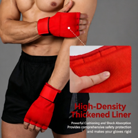 Bandages de boxe sans doigts avec sangle de poignet rapide et rembourrage de protection des jointures pour l'entraînement aux arts martiaux