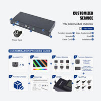 PDU intelligent 1U 8 voies IEC C13 monophasé avec surveillance à distance SNMP et prises verrouillables OEM&ODM