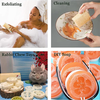 Éponge de douche en luffa naturelle Éponge de luffa biologique multifonctionnelle pour le nettoyage de la vaisselle ou le bain exfoliant